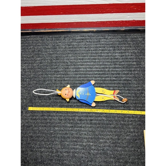 Vintage Sevi Italy Wooden String Marionette Jumping Jack Toy Puppet - Picture 11 of 13